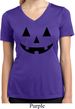Ladies Shirt Black Jack O Lantern Moisture Wicking V-neck Tee T-Shirt