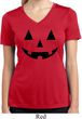 Ladies Shirt Black Jack O Lantern Moisture Wicking V-neck Tee T-Shirt