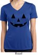 Ladies Shirt Black Jack O Lantern Moisture Wicking V-neck Tee T-Shirt