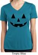 Ladies Shirt Black Jack O Lantern Moisture Wicking V-neck Tee T-Shirt