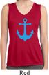 Ladies Shirt Blue Anchor Sleeveless Moisture Wicking Tee
