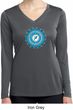 Ladies Shirt Blue Vishuddha Dry Wicking Long Sleeve Tee