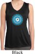 Ladies Shirt Blue Vishuddha Sleeveless Moisture Wicking Tee