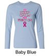 Ladies Shirt Breast Cancer Awareness Keep Calm Long Sleeve Tee T-Shirt