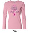 Ladies Shirt Breast Cancer Awareness Keep Calm Long Sleeve Tee T-Shirt