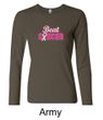 Ladies Shirt Breast Cancer Awareness Beat Cancer Long Sleeve Tee