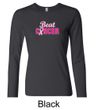 Ladies Shirt Breast Cancer Awareness Beat Cancer Long Sleeve Tee