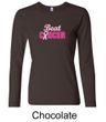 Ladies Shirt Breast Cancer Awareness Beat Cancer Long Sleeve Tee
