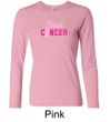Ladies Shirt Breast Cancer Awareness Beat Cancer Long Sleeve Tee