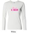 Ladies Shirt Breast Cancer Awareness Beat Cancer Long Sleeve Tee