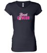 Ladies Shirt Breast Cancer Awareness Beat Cancer Longer Length Tee