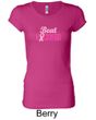 Ladies Shirt Breast Cancer Awareness Beat Cancer Longer Length Tee