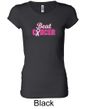 Ladies Shirt Breast Cancer Awareness Beat Cancer Longer Length Tee