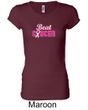 Ladies Shirt Breast Cancer Awareness Beat Cancer Longer Length Tee