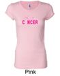 Ladies Shirt Breast Cancer Awareness Beat Cancer Longer Length Tee
