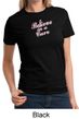 Ladies Shirt Breast Cancer Awareness Believe in a Cure Tee T-Shirt