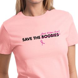 Ladies Shirt Breast Cancer Awareness Best Pillows Ever Tee T-Shirt