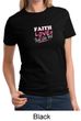 Ladies Shirt Breast Cancer Awareness Faith Love Fight Tee T-Shirt