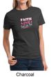 Ladies Shirt Breast Cancer Awareness Faith Love Fight Tee T-Shirt