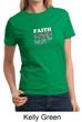 Ladies Shirt Breast Cancer Awareness Faith Love Fight Tee T-Shirt