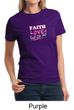 Ladies Shirt Breast Cancer Awareness Faith Love Fight Tee T-Shirt