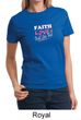 Ladies Shirt Breast Cancer Awareness Faith Love Fight Tee T-Shirt