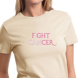 Ladies Shirt Breast Cancer Awareness Fight Cancer Tee T-Shirt