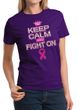 Ladies Shirt Breast Cancer Awareness Keep Calm Tee T-Shirt