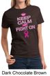 Ladies Shirt Breast Cancer Awareness Keep Calm Tee T-Shirt