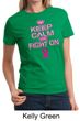 Ladies Shirt Breast Cancer Awareness Keep Calm Tee T-Shirt