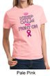 Ladies Shirt Breast Cancer Awareness Keep Calm Tee T-Shirt