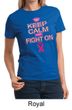 Ladies Shirt Breast Cancer Awareness Keep Calm Tee T-Shirt