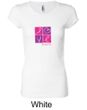 Ladies Shirt Breast Cancer Awareness Love Hope Longer Length Tee