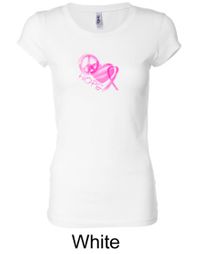 Ladies Shirt Breast Cancer Awareness Peace Love Hope Longer Length Tee Ladies Shirt Breast Cancer Awareness Peace Love Hope Longer Length Tee
