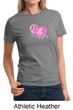 Ladies Shirt Breast Cancer Awareness Peace Love Hope Tee T-Shirt