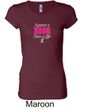 Ladies Shirt Breast Cancer Awareness Save a Life Longer Length Tee