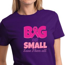 Ladies Shirt Breast Cancer Awareness Save Them All Tee T-Shirt
