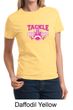Ladies Shirt Breast Cancer Awareness Tackle Cancer Tee T-Shirt