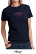 Ladies Shirt Breast Cancer Awareness Wings Ribbon Tee T-Shirt