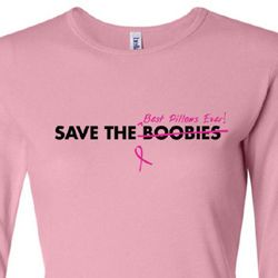 Ladies Shirt Breast Cancer Best Pillows Ever Long Sleeve Tee T-Shirt