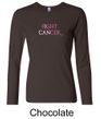 Ladies Shirt Breast Cancer Fight Cancer Long Sleeve Tee T-Shirt