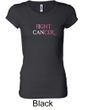 Ladies Shirt Breast Cancer Fight Cancer Longer Length Tee T-Shirt