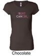 Ladies Shirt Breast Cancer Fight Cancer Longer Length Tee T-Shirt