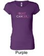 Ladies Shirt Breast Cancer Fight Cancer Longer Length Tee T-Shirt