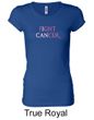 Ladies Shirt Breast Cancer Fight Cancer Longer Length Tee T-Shirt