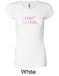Ladies Shirt Breast Cancer Fight Cancer Longer Length Tee T-Shirt