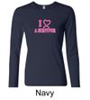 Ladies Shirt Breast Cancer I Heart a Survivor Long Sleeve Tee T-Shirt