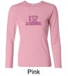Ladies Shirt Breast Cancer I Heart a Survivor Long Sleeve Tee T-Shirt