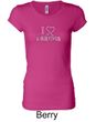 Ladies Shirt Breast Cancer I Heart a Survivor Longer Length Tee