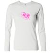 Ladies Shirt Breast Cancer Peace Love Hope Long Sleeve Tee T-Shirt